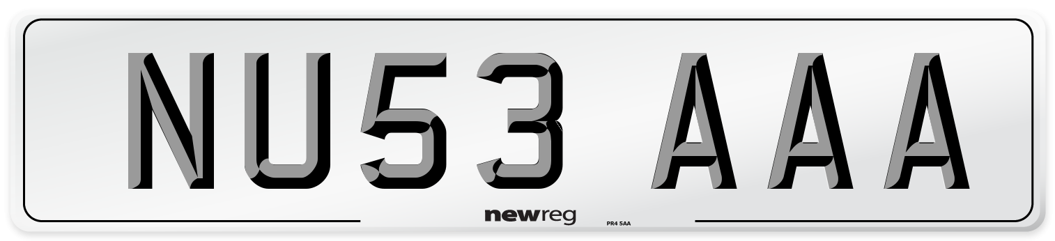 NU53 AAA Number Plate from New Reg